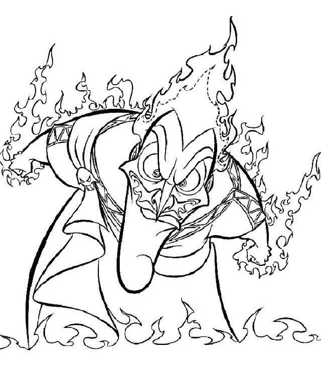 coloriage hades en colere